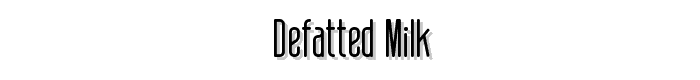 defatted%20milk font