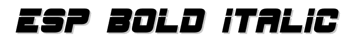 ESP_Bold_Italic font