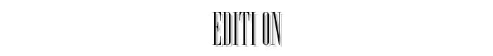 Edition font