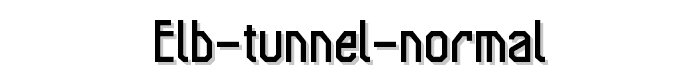 Elb%20Tunnel%20Normal font