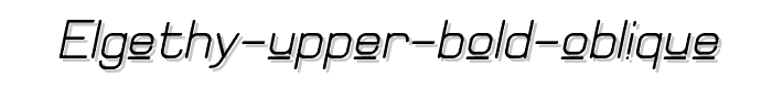 Elgethy Upper Bold Oblique font