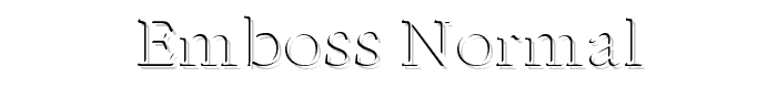 Emboss-Normal font