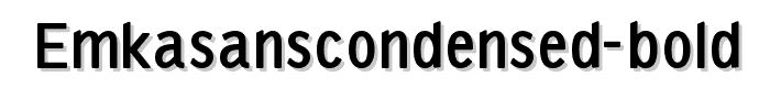 EmkaSansCondensed-Bold font