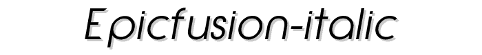 EpicFusion Italic font