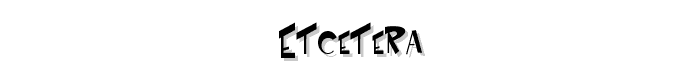 Etcetera font