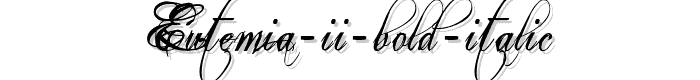 Eutemia II Bold Italic font