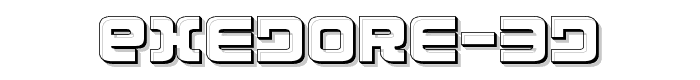 Exedore 3D font