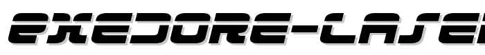 Exedore Laser Exp Italic font