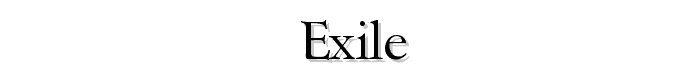 Voorbeeld van de Exile font