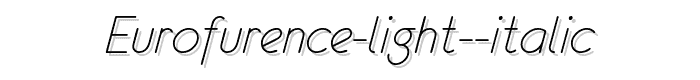 eurofurence light italic font