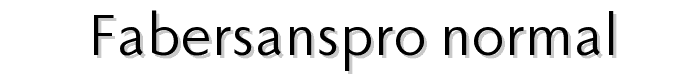 FaberSansPro-Normal font