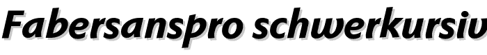 FaberSansPro-SchwerKursiv font