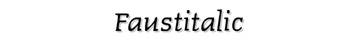 Faustitalic font