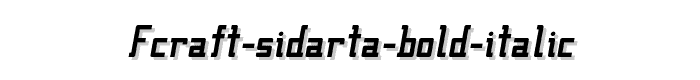 Fcraft Sidarta Bold Italic font