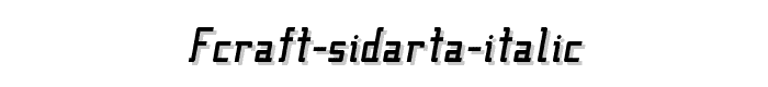 Fcraft Sidarta Italic font