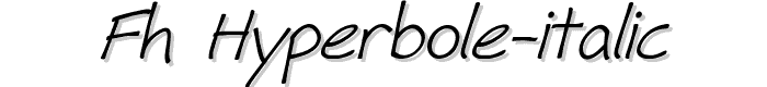 Fh_Hyperbole-Italic font