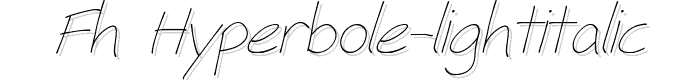 Fh_Hyperbole-LightItalic font
