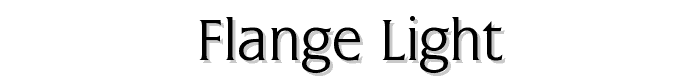 Flange-Light font