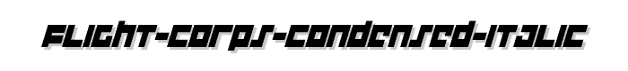 Flight Corps Condensed Italic font