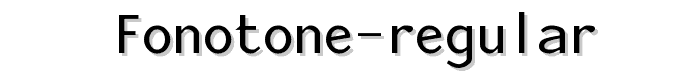 Fonotone Regular font