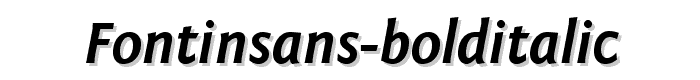 FontinSans-BoldItalic font