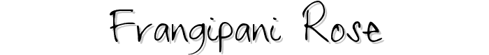 Frangipani Rose font