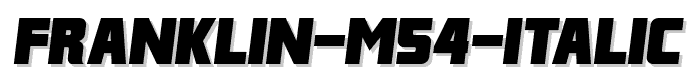 Franklin M54 Italic font