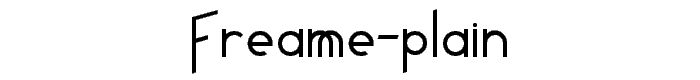 Freame-Plain font