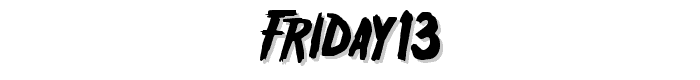 Friday13 font