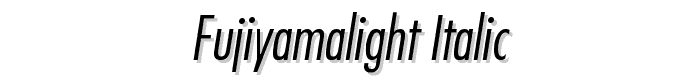 FujiyamaLight%20Italic font