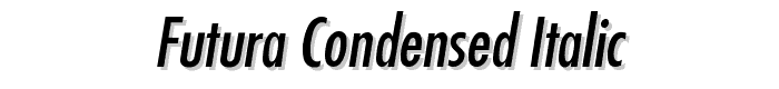 Futura-Condensed-Italic font