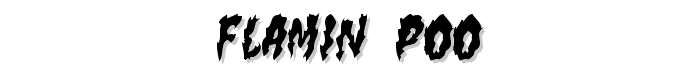 flamin poo font