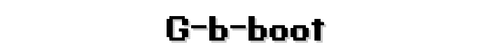 G B BOOT font