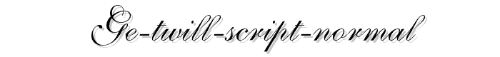 GE%20Twill%20Script%20Normal font