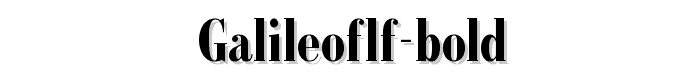 GalileoFLF-Bold font