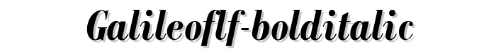 GalileoFLF-BoldItalic font