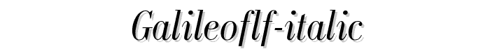 GalileoFLF-Italic font