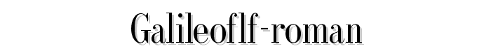 GalileoFLF-Roman font