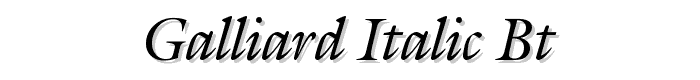 Galliard%20Italic%20BT font