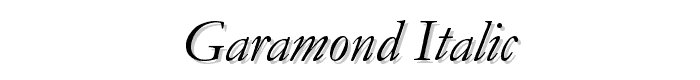 Garamond%20Italic font