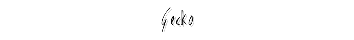 Gecko font