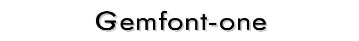 GemFont One font