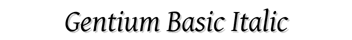 Gentium%20Basic%20Italic font