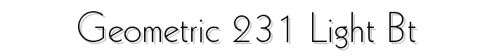 Geometric%20231%20Light%20BT font