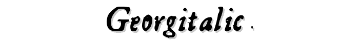 GeorgItalic font