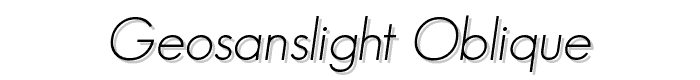 GeosansLight-Oblique font