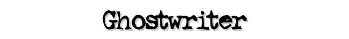 Ghostwriter font