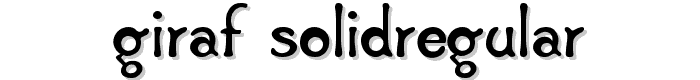 Giraf SolidRegular font