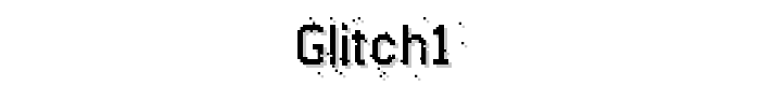 Glitch1 font