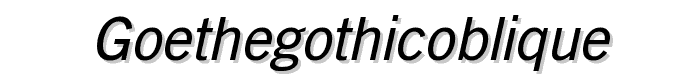 GoetheGothicOblique font